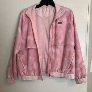 Figs Pink Tie-Dye Jacket